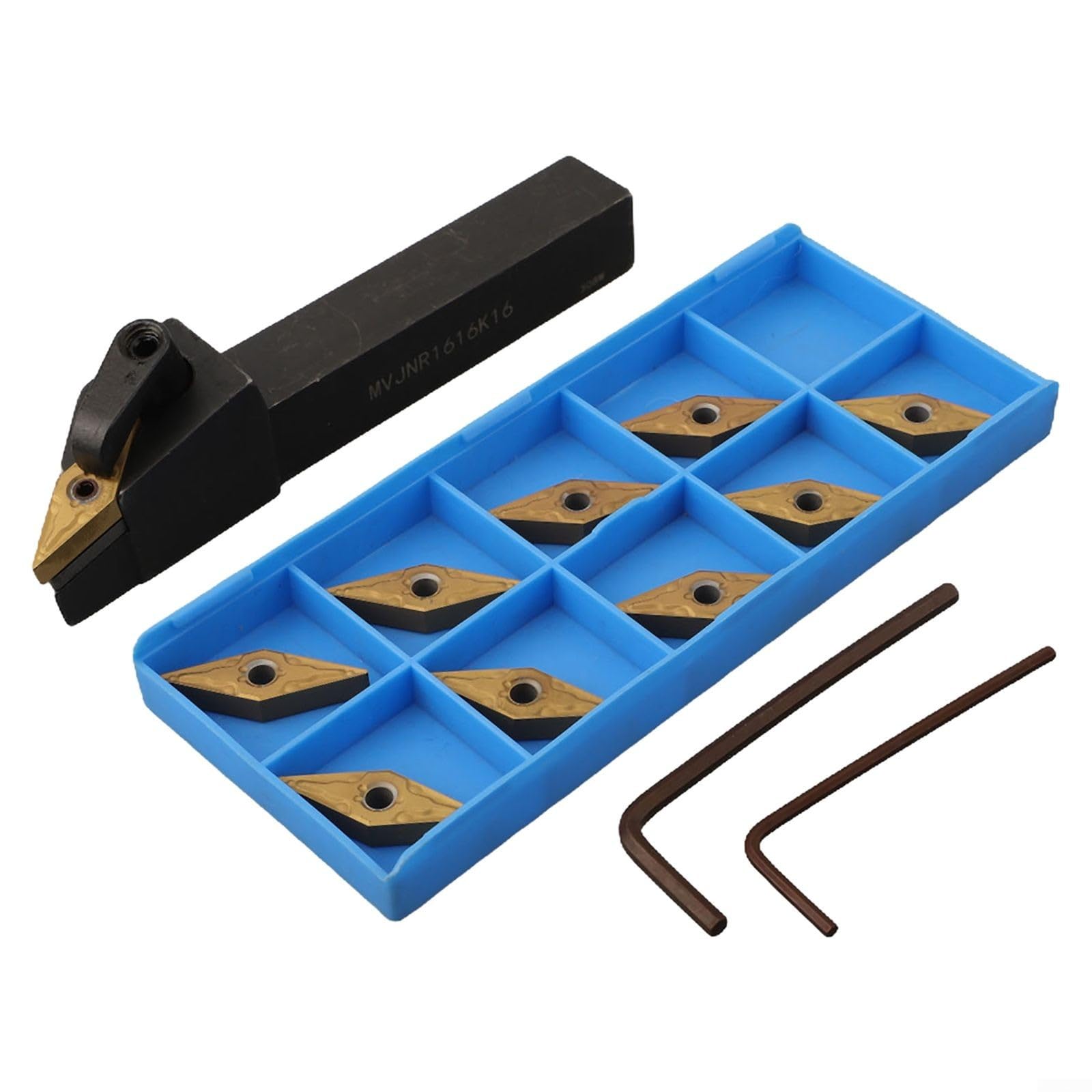 シャトル meichan Amazon.com: 16mm MVJNR1616H16 Lathe External Turning Tool Holder